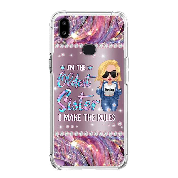 Custom Personalized Sister Phone Case - Gift Idea For Siblings/Sisters - I'm The Oldest Sister I Make The Rules - Cases For iPhone & Samsung