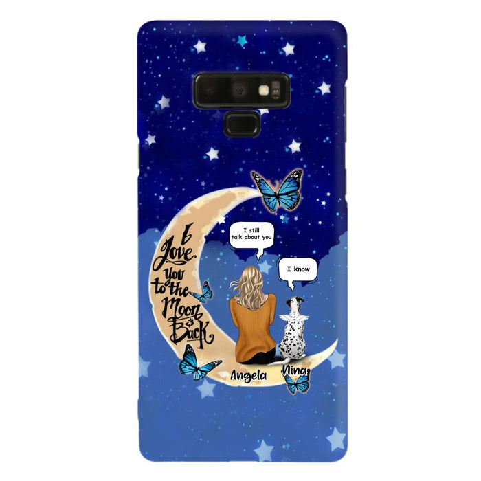 Custom Personalized Memorial Pet Phone Case - Up to 4 Pets - Best Gift For Dog/Cat Lover - I Love You To The Moon & Back - For iPhone And Samsung Phone Case