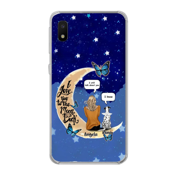 Custom Personalized Memorial Pet Phone Case - Up to 4 Pets - Best Gift For Dog/Cat Lover - I Love You To The Moon & Back - For iPhone And Samsung Phone Case