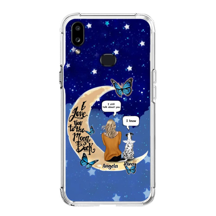 Custom Personalized Memorial Pet Phone Case - Up to 4 Pets - Best Gift For Dog/Cat Lover - I Love You To The Moon & Back - For iPhone And Samsung Phone Case