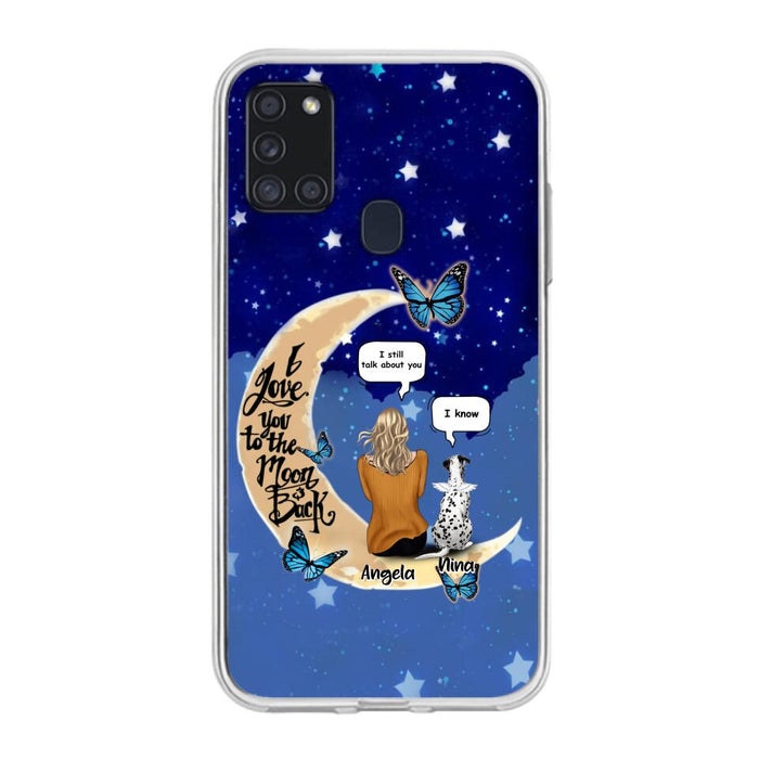 Custom Personalized Memorial Pet Phone Case - Up to 4 Pets - Best Gift For Dog/Cat Lover - I Love You To The Moon & Back - For iPhone And Samsung Phone Case