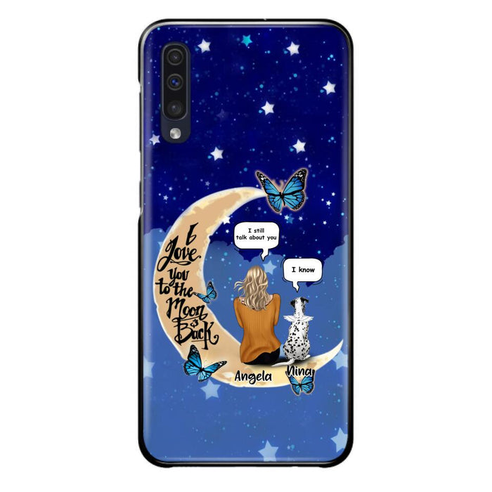 Custom Personalized Memorial Pet Phone Case - Up to 4 Pets - Best Gift For Dog/Cat Lover - I Love You To The Moon & Back - For iPhone And Samsung Phone Case