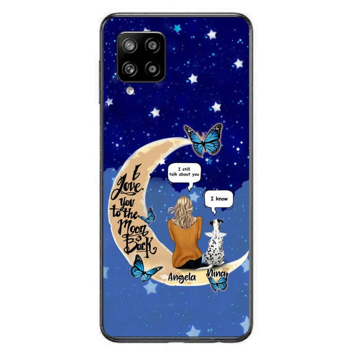 Custom Personalized Memorial Pet Phone Case - Up to 4 Pets - Best Gift For Dog/Cat Lover - I Love You To The Moon & Back - For iPhone And Samsung Phone Case