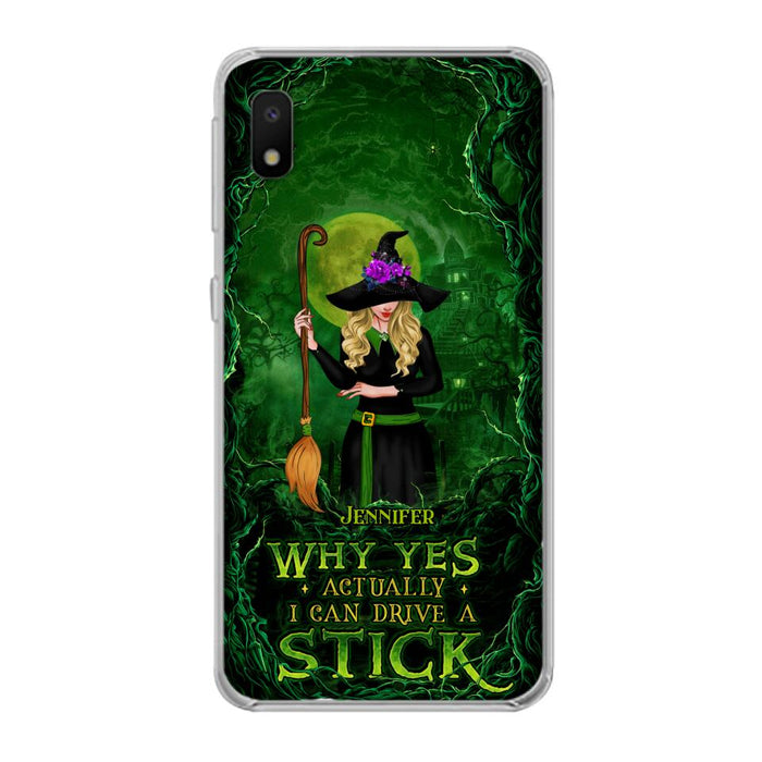 Custom Personalized Witch Phone Case for iPhone/ Samsung - Halloween Gift Idea - Why Yes Actually I Can Drive A Stick