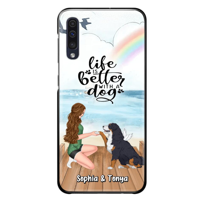 Custom Personalized Dog Mom Phone Case - Gift Idea For Dog Lovers - Life Is Better With A Dog - Case for iPhone & Samsung