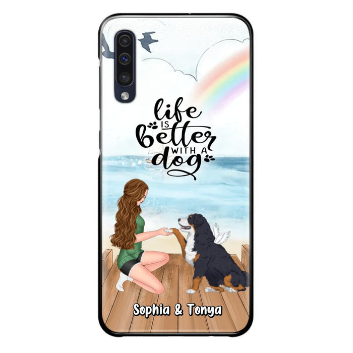 Custom Personalized Dog Mom Phone Case - Gift Idea For Dog Lovers - Life Is Better With A Dog - Case for iPhone & Samsung