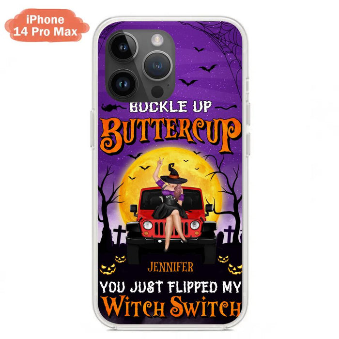 Custom Personalized Off-road Witch Phone Case - Halloween Gift Idea For Friends/Off-road Lovers - Case for iPhone & Samsung