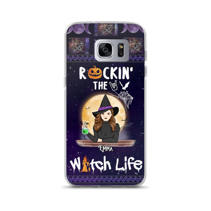 Custom Personalized Witch Phone Case - Halloween Gift Idea - Rockin' The Witch Life - Case For iPhone/Samsung