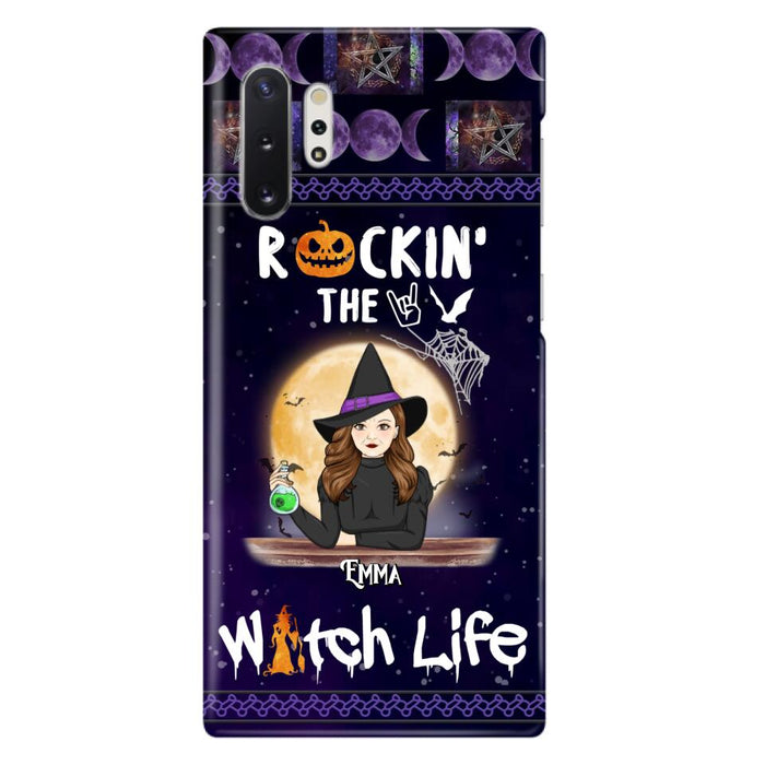 Custom Personalized Witch Phone Case - Halloween Gift Idea - Rockin' The Witch Life - Case For iPhone/Samsung