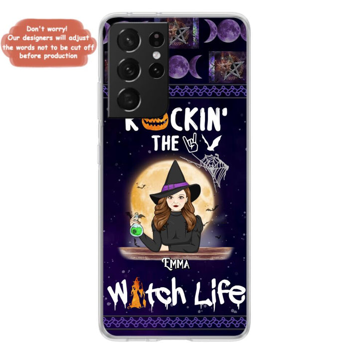 Custom Personalized Witch Phone Case - Halloween Gift Idea - Rockin' The Witch Life - Case For iPhone/Samsung