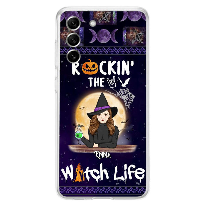 Custom Personalized Witch Phone Case - Halloween Gift Idea - Rockin' The Witch Life - Case For iPhone/Samsung