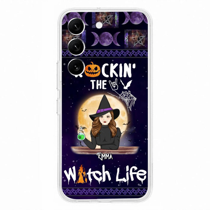 Custom Personalized Witch Phone Case - Halloween Gift Idea - Rockin' The Witch Life - Case For iPhone/Samsung