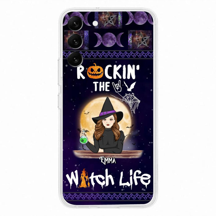 Custom Personalized Witch Phone Case - Halloween Gift Idea - Rockin' The Witch Life - Case For iPhone/Samsung