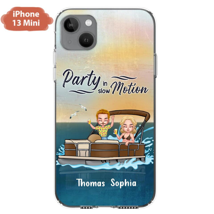 Custom Personalized Pontoon Couple/ Queen/ Captain Phone Case - Pontoon Gift Idea - Husband And Wife Pontoon Partners For Life - Case For iPhone And Samsung