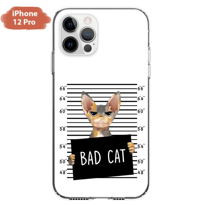 Custom Personalized Bad Cat Phone Case - Upto 2 Cats - Gift Idea For Cat Lover - Yes, We're Aware Of How Obnoxious - Case For iPhone And Samsung