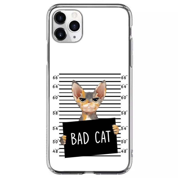 Custom Personalized Bad Cat Phone Case - Upto 2 Cats - Gift Idea For Cat Lover - Yes, We're Aware Of How Obnoxious - Case For iPhone And Samsung