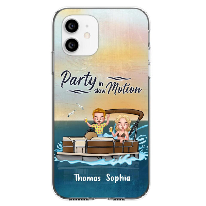 Custom Personalized Pontoon Couple/ Queen/ Captain Phone Case - Pontoon Gift Idea - Husband And Wife Pontoon Partners For Life - Case For iPhone And Samsung