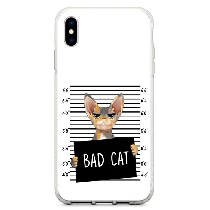 Custom Personalized Bad Cat Phone Case - Upto 2 Cats - Gift Idea For Cat Lover - Yes, We're Aware Of How Obnoxious - Case For iPhone And Samsung