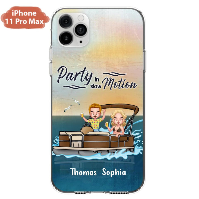 Custom Personalized Pontoon Couple/ Queen/ Captain Phone Case - Pontoon Gift Idea - Husband And Wife Pontoon Partners For Life - Case For iPhone And Samsung