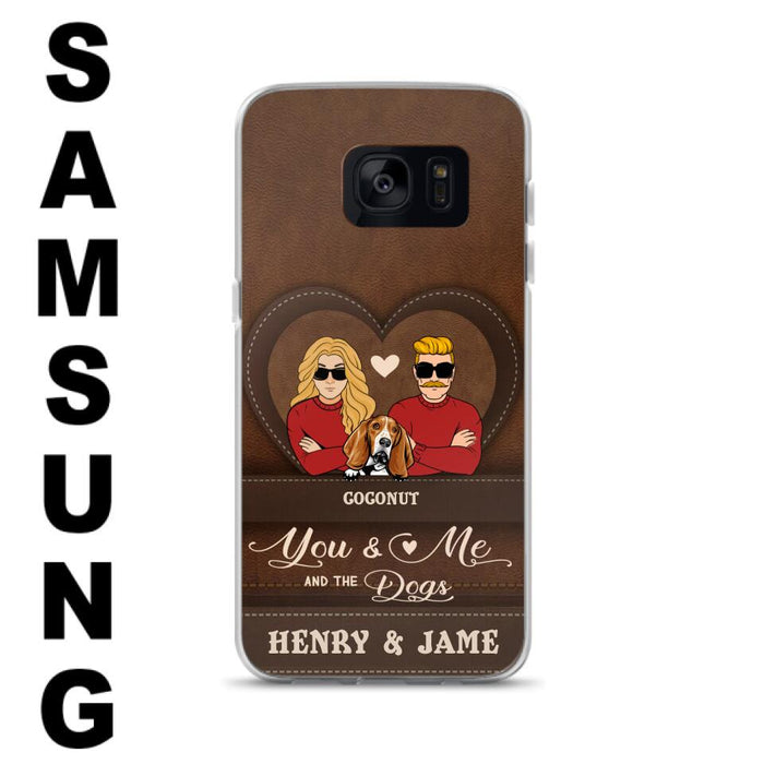 Custom Personalized You & Me And The Dogs Phone Case - Upto 5 Dogs - Valentine's Day Gift Idea For Couple/ Dog Lover - Case For iPhone And Samsung