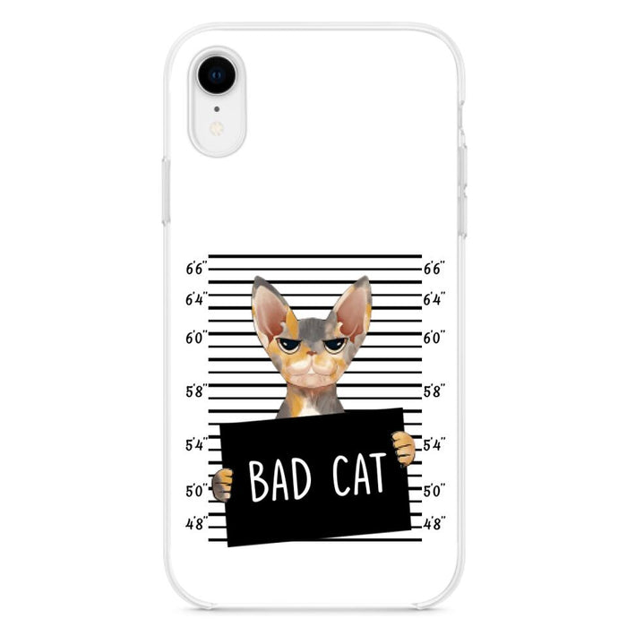 Custom Personalized Bad Cat Phone Case - Upto 2 Cats - Gift Idea For Cat Lover - Yes, We're Aware Of How Obnoxious - Case For iPhone And Samsung