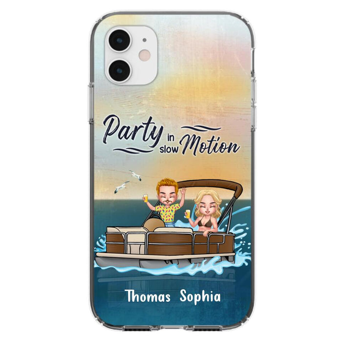 Custom Personalized Pontoon Couple/ Queen/ Captain Phone Case - Pontoon Gift Idea - Husband And Wife Pontoon Partners For Life - Case For iPhone And Samsung