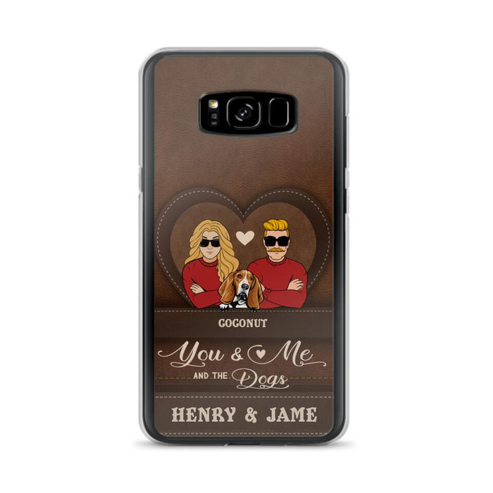 Custom Personalized You & Me And The Dogs Phone Case - Upto 5 Dogs - Valentine's Day Gift Idea For Couple/ Dog Lover - Case For iPhone And Samsung