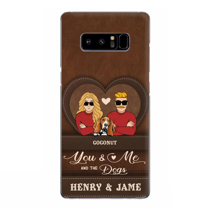 Custom Personalized You & Me And The Dogs Phone Case - Upto 5 Dogs - Valentine's Day Gift Idea For Couple/ Dog Lover - Case For iPhone And Samsung