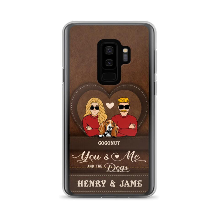 Custom Personalized You & Me And The Dogs Phone Case - Upto 5 Dogs - Valentine's Day Gift Idea For Couple/ Dog Lover - Case For iPhone And Samsung