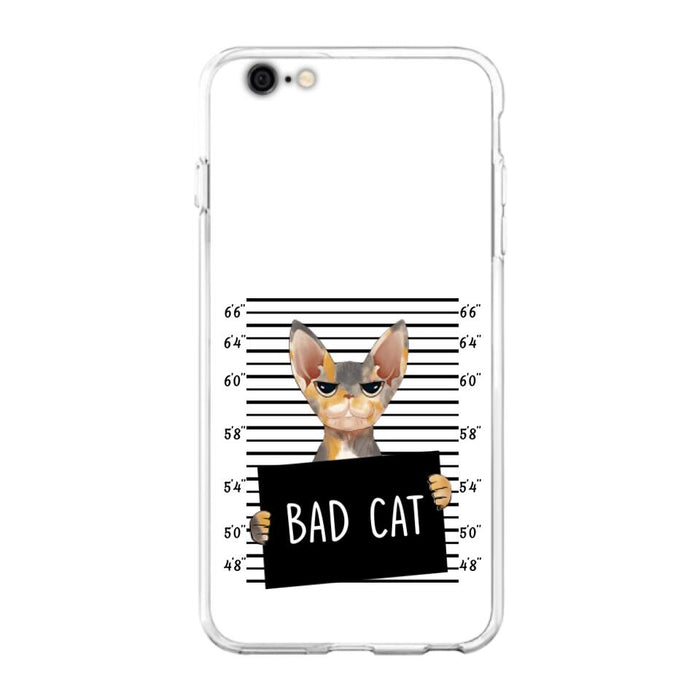 Custom Personalized Bad Cat Phone Case - Upto 2 Cats - Gift Idea For Cat Lover - Yes, We're Aware Of How Obnoxious - Case For iPhone And Samsung