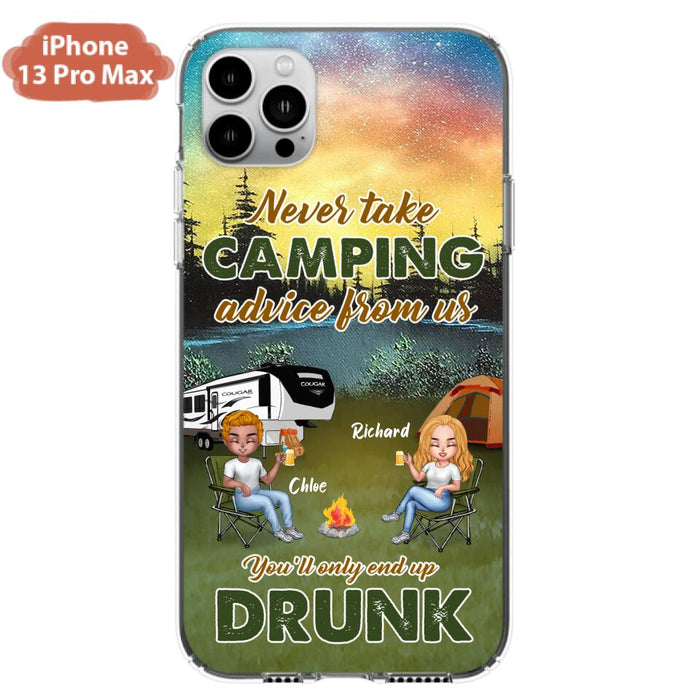 Custom Personalized Camping Friend Phone Case - Upto 7 People - Gift Idea For Camping Friends - We're Like A Really Small Gang - Case For iPhone And Samsung