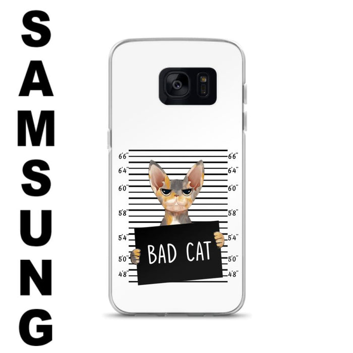 Custom Personalized Bad Cat Phone Case - Upto 2 Cats - Gift Idea For Cat Lover - Yes, We're Aware Of How Obnoxious - Case For iPhone And Samsung