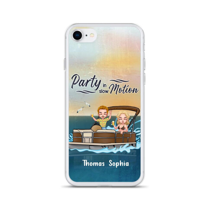 Custom Personalized Pontoon Couple/ Queen/ Captain Phone Case - Pontoon Gift Idea - Husband And Wife Pontoon Partners For Life - Case For iPhone And Samsung