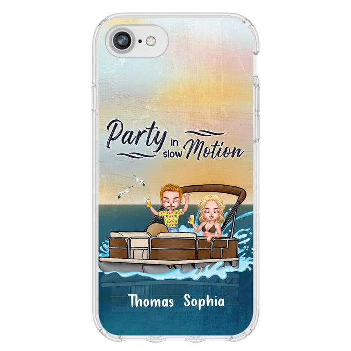 Custom Personalized Pontoon Couple/ Queen/ Captain Phone Case - Pontoon Gift Idea - Husband And Wife Pontoon Partners For Life - Case For iPhone And Samsung