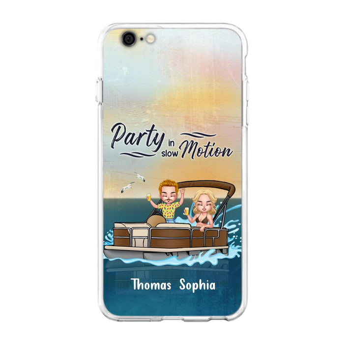 Custom Personalized Pontoon Couple/ Queen/ Captain Phone Case - Pontoon Gift Idea - Husband And Wife Pontoon Partners For Life - Case For iPhone And Samsung