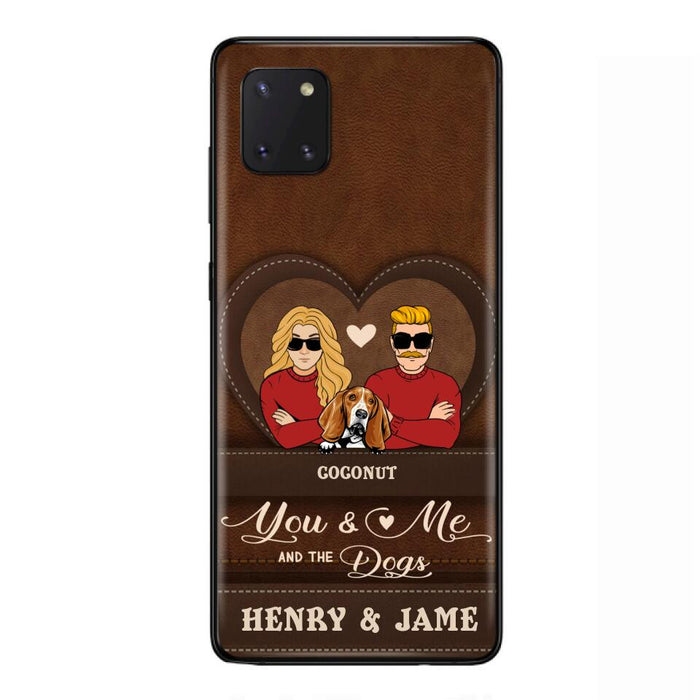 Custom Personalized You & Me And The Dogs Phone Case - Upto 5 Dogs - Valentine's Day Gift Idea For Couple/ Dog Lover - Case For iPhone And Samsung