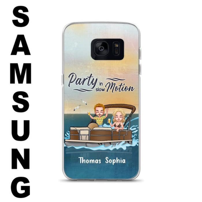 Custom Personalized Pontoon Couple/ Queen/ Captain Phone Case - Pontoon Gift Idea - Husband And Wife Pontoon Partners For Life - Case For iPhone And Samsung