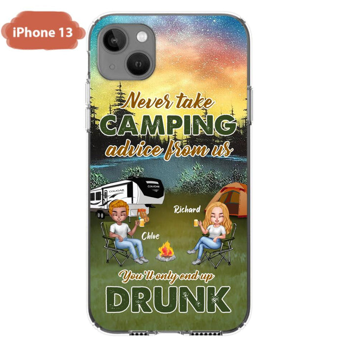 Custom Personalized Camping Friend Phone Case - Upto 7 People - Gift Idea For Camping Friends - We're Like A Really Small Gang - Case For iPhone And Samsung