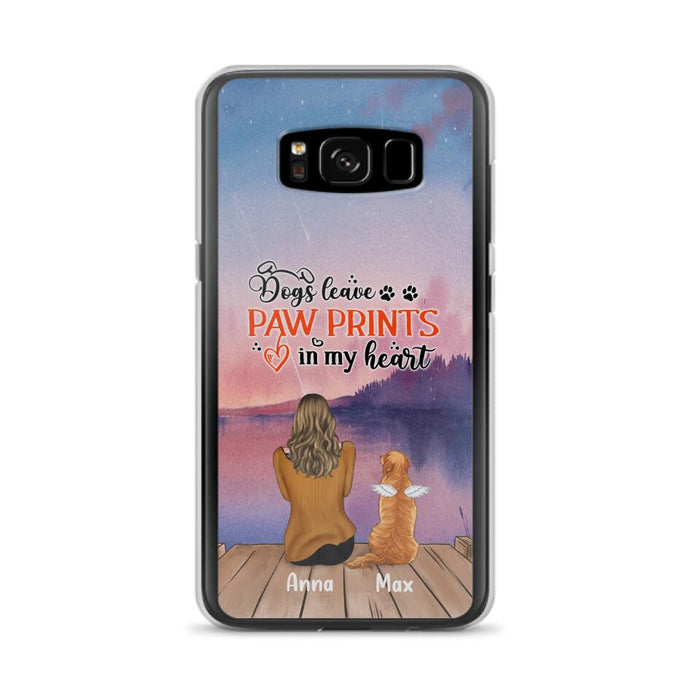 Custom Personalized Dog Phone Case - Upto 4 Dogs -  Gift Idea For Dog Lover - My Angel Has Paws - Case For iPhone And Samsung