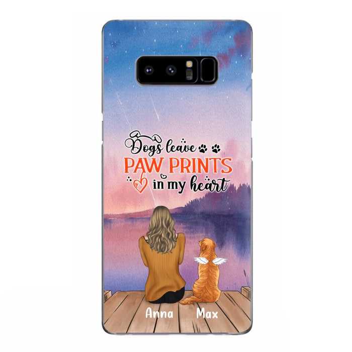 Custom Personalized Dog Phone Case - Upto 4 Dogs -  Gift Idea For Dog Lover - My Angel Has Paws - Case For iPhone And Samsung