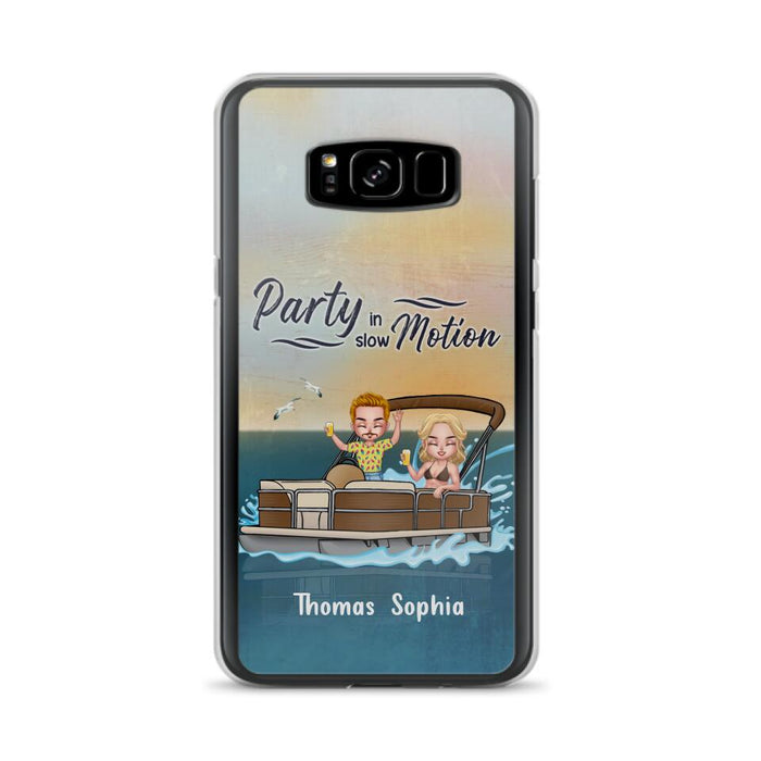 Custom Personalized Pontoon Couple/ Queen/ Captain Phone Case - Pontoon Gift Idea - Husband And Wife Pontoon Partners For Life - Case For iPhone And Samsung