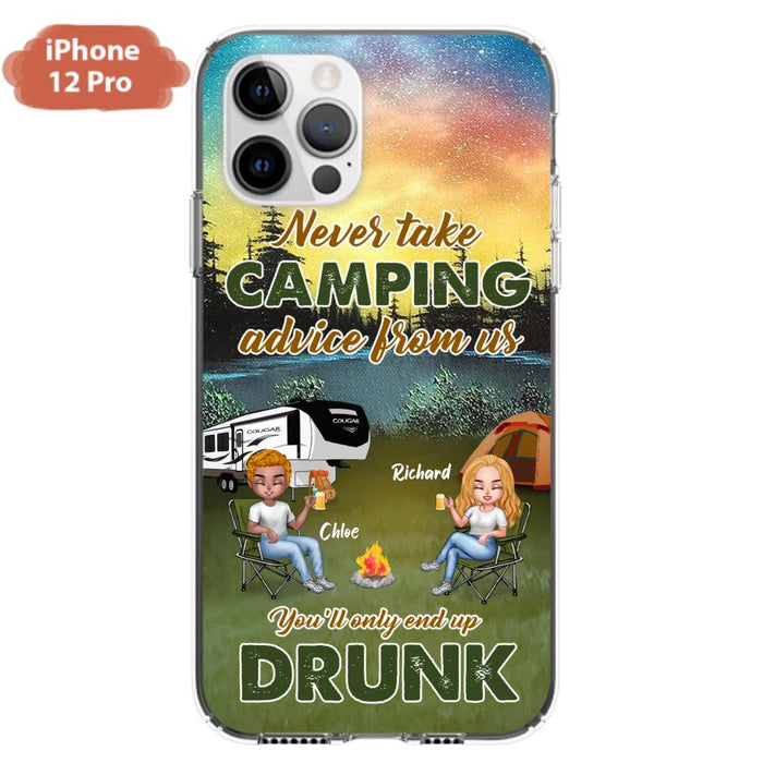 Custom Personalized Camping Friend Phone Case - Upto 7 People - Gift Idea For Camping Friends - We're Like A Really Small Gang - Case For iPhone And Samsung