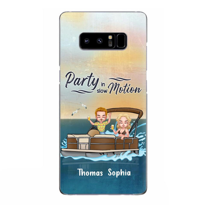 Custom Personalized Pontoon Couple/ Queen/ Captain Phone Case - Pontoon Gift Idea - Husband And Wife Pontoon Partners For Life - Case For iPhone And Samsung