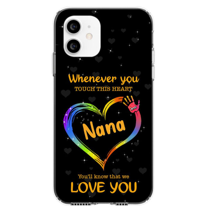 Custom Personalized Phone Case - Whenever You Touch This Heart, You'll Know That We Love You - Case For Iphone and Samsung