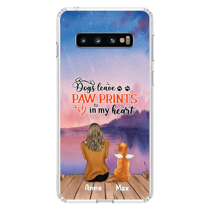 Custom Personalized Dog Phone Case - Upto 4 Dogs -  Gift Idea For Dog Lover - My Angel Has Paws - Case For iPhone And Samsung