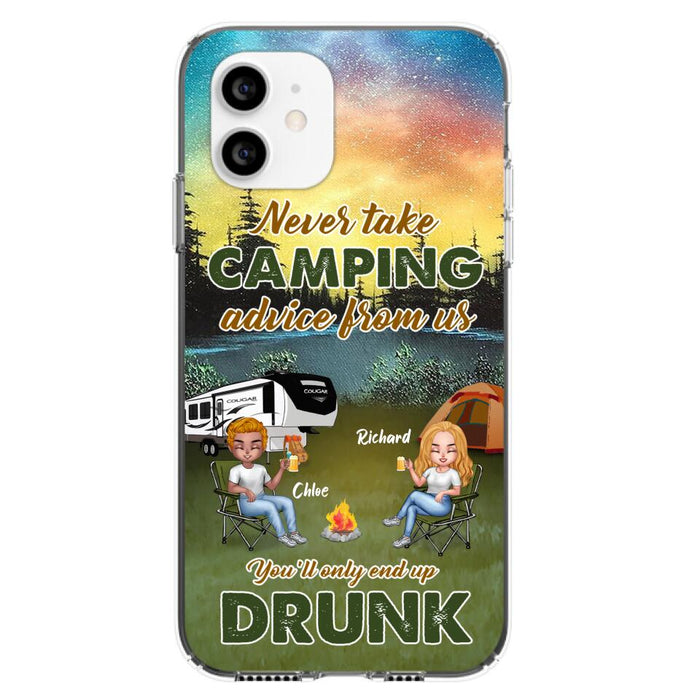 Custom Personalized Camping Friend Phone Case - Upto 7 People - Gift Idea For Camping Friends - We're Like A Really Small Gang - Case For iPhone And Samsung