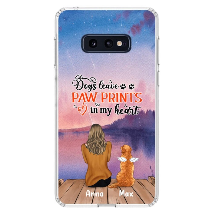 Custom Personalized Dog Phone Case - Upto 4 Dogs -  Gift Idea For Dog Lover - My Angel Has Paws - Case For iPhone And Samsung