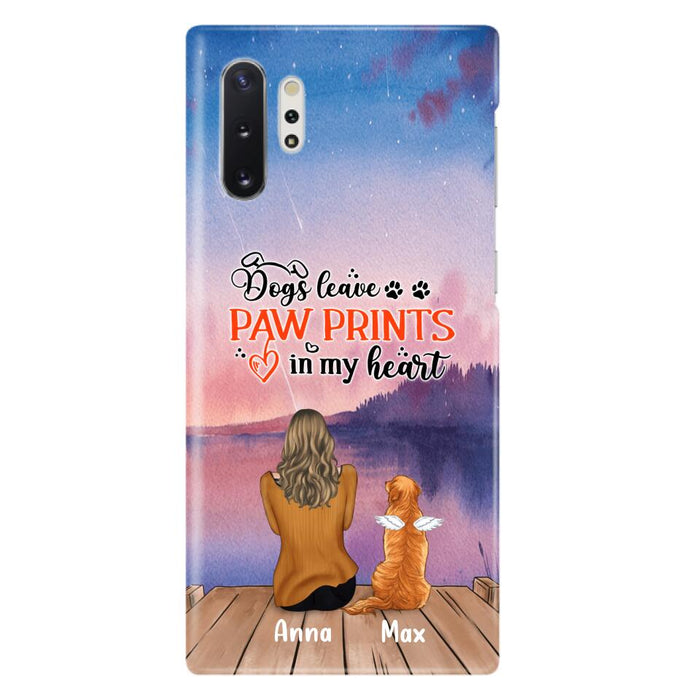 Custom Personalized Dog Phone Case - Upto 4 Dogs -  Gift Idea For Dog Lover - My Angel Has Paws - Case For iPhone And Samsung