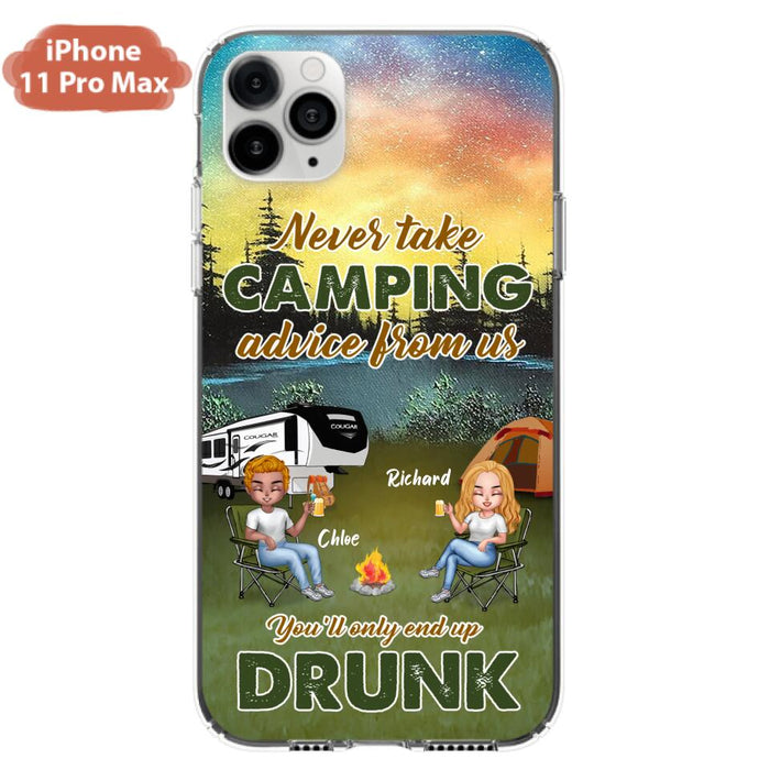 Custom Personalized Camping Friend Phone Case - Upto 7 People - Gift Idea For Camping Friends - We're Like A Really Small Gang - Case For iPhone And Samsung