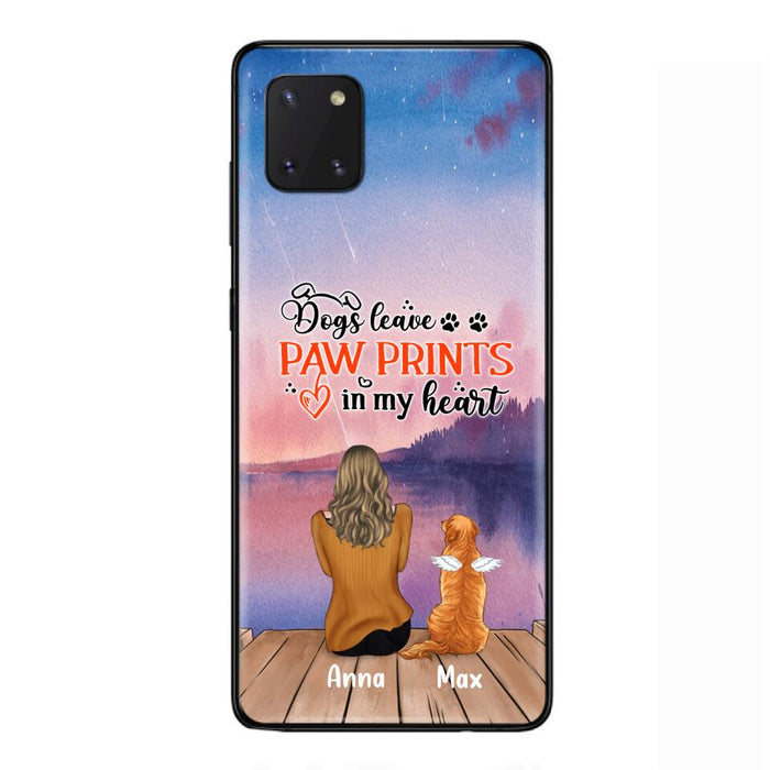 Custom Personalized Dog Phone Case - Upto 4 Dogs -  Gift Idea For Dog Lover - My Angel Has Paws - Case For iPhone And Samsung